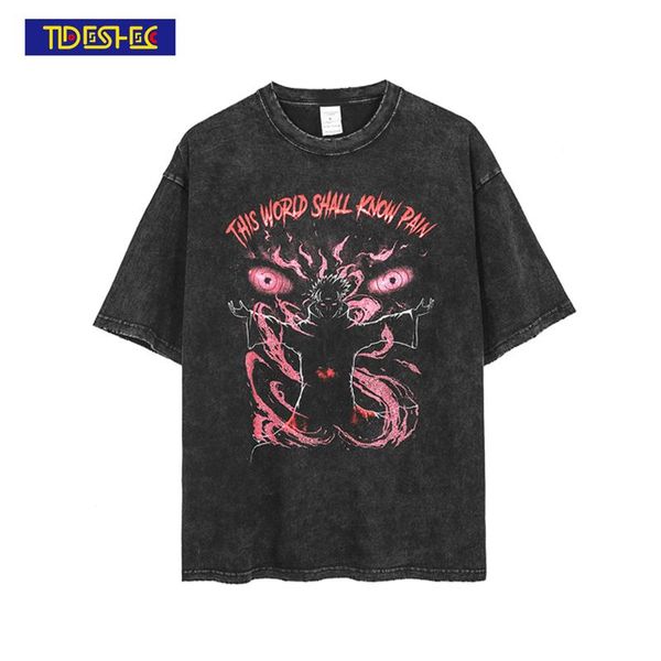 retro washed anime pain printed t shirt men harajuku 100% cotton tees clothes 2021 streetwear hip hop male t-shirts men's, White;black
retro washed anime pain printed t shirt men harajuku 100% cotton tees clothes 2021 streetwear hip hop male t-shirts men's, White;black