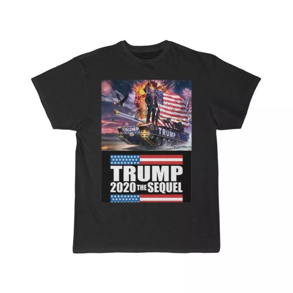 donald j. trump 2020 the sequel winning men's short sleeve t shirt, White;black