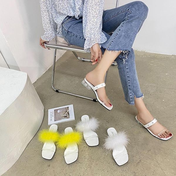 med shoes woman 2021 slippers summer square heel luxury slides pantofle low fur flip flops block designer plush hoof heels r, Black
med shoes woman 2021 slippers summer square heel luxury slides pantofle low fur flip flops block designer plush hoof heels r, Black