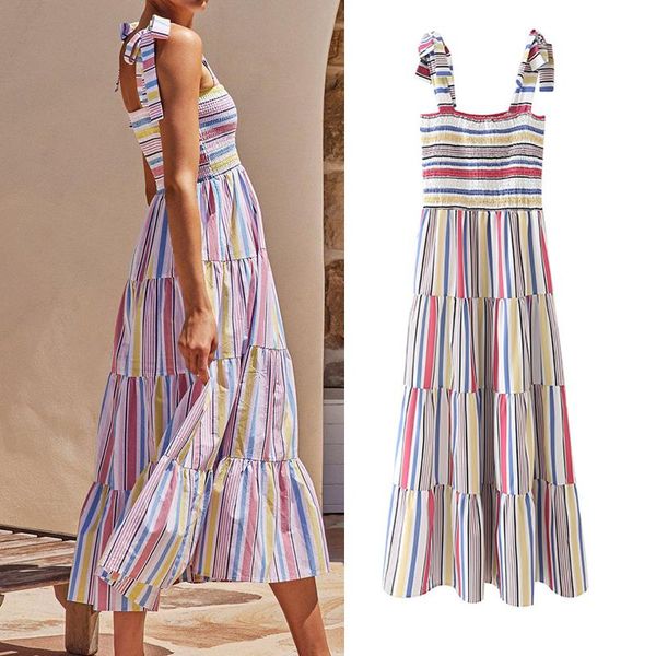 casual dresses dress 2021 summer elastic chest striped women chic multicolor youth, Black;gray
casual dresses dress 2021 summer elastic chest striped women chic multicolor youth, Black;gray