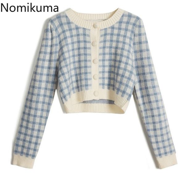 nomikuma vintage plaid knitted cardigan korean short knit women coat autumn long sleeve o-neck sweet crop sweater 6d016 210427, White;black
nomikuma vintage plaid knitted cardigan korean short knit women coat autumn long sleeve o-neck sweet crop sweater 6d016 210427, White;black