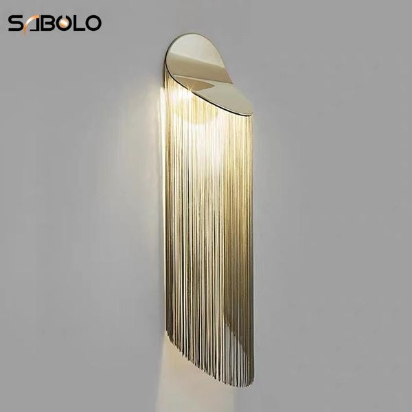 modern luxury aluminum chain wall lamp for living room el hall llight gold silver designer
modern luxury aluminum chain wall lamp for living room el hall llight gold silver designer
