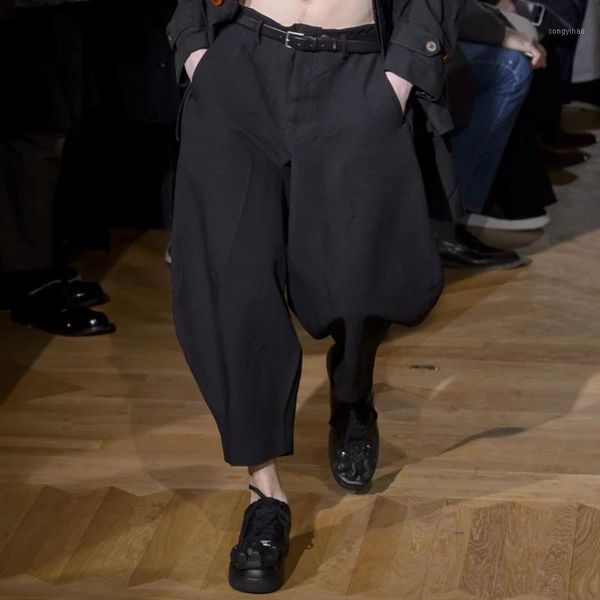 men's pants casual 2021 spring / summer designer oversize wide leg nine point loose, Black
men's pants casual 2021 spring / summer designer oversize wide leg nine point loose, Black