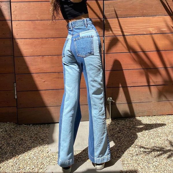 pockets patchwork high waist jeans women fashion denim trousers female 100% cotton comfortable straight pants aspa82143 women's, Blue
pockets patchwork high waist jeans women fashion denim trousers female 100% cotton comfortable straight pants aspa82143 women's, Blue