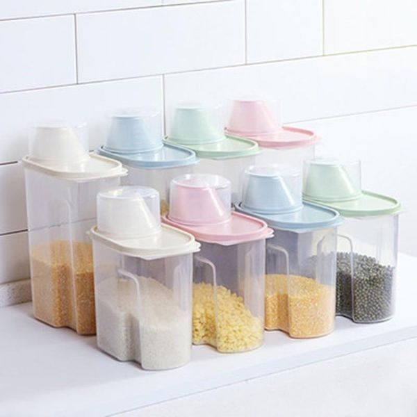 storage bottles & jars 1pc durable plastic transparent food container grains box airtight dry sealed household tank kitchen supplies
storage bottles & jars 1pc durable plastic transparent food container grains box airtight dry sealed household tank kitchen supplies