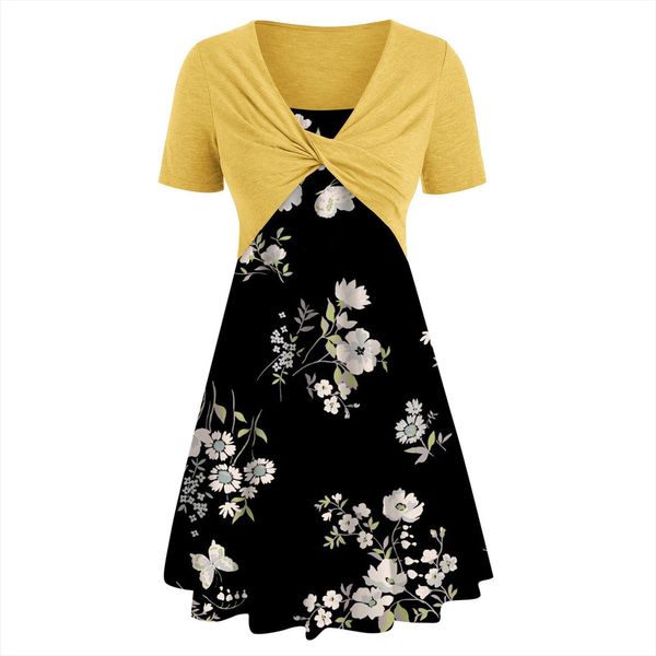 summer a line robe femme women dresses short sleeve cross knot bandage floral print suit dress, Black;gray
summer a line robe femme women dresses short sleeve cross knot bandage floral print suit dress, Black;gray