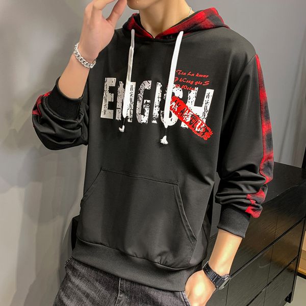 2021 new korean version fashion youth middle school student hoodie men's spring and autumn coat, Black
2021 new korean version fashion youth middle school student hoodie men's spring and autumn coat, Black