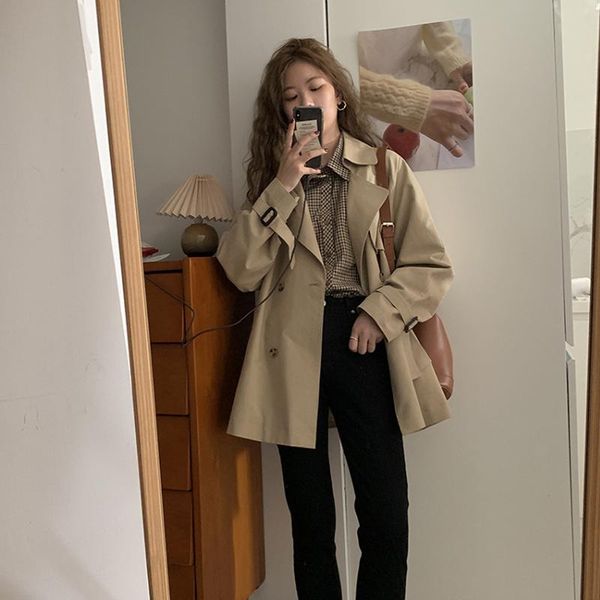 women's trench coats 2021 spring small temperament youthful-looking high-grade short coat british style goddess, Tan;black
women's trench coats 2021 spring small temperament youthful-looking high-grade short coat british style goddess, Tan;black