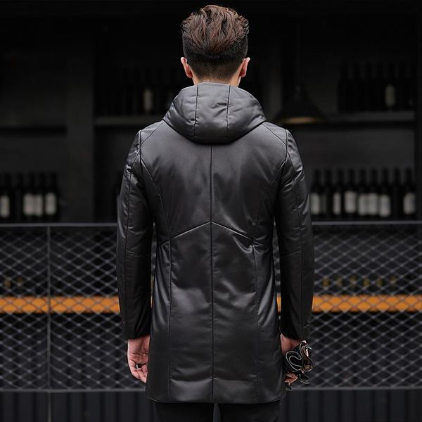 men's leather & faux genuine jacket winter jackets hooded real sheepskin men warm duck down coat fashion jaqueta couro yzf6803 yy420, Black
men's leather & faux genuine jacket winter jackets hooded real sheepskin men warm duck down coat fashion jaqueta couro yzf6803 yy420, Black
