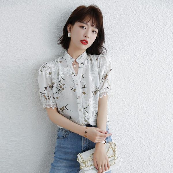 women's blouses women's & shirts womens blouse v-neck printed shirt 2022 summer fashion chiffon puff sleeve blusas mujer de, White
women's blouses women's & shirts womens blouse v-neck printed shirt 2022 summer fashion chiffon puff sleeve blusas mujer de, White