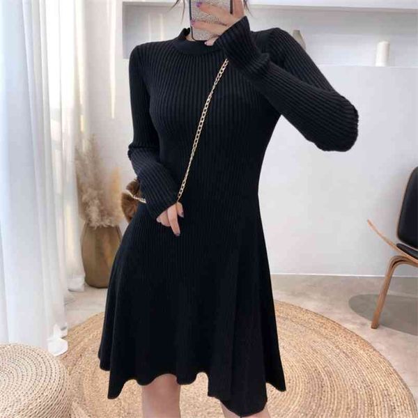 korean elegant autumn winter sweater dress women casual all-match o neck long sleeve pullover knitted jurken vestidos 210514, Black;gray
korean elegant autumn winter sweater dress women casual all-match o neck long sleeve pullover knitted jurken vestidos 210514, Black;gray