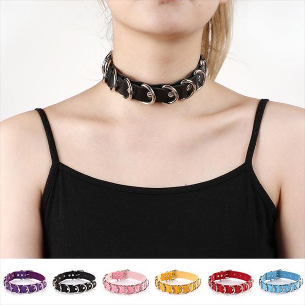 chokers multicolor leather woman heart punk choker collar necklace gothic accessories body chocker jewelry e31, Golden;silver
chokers multicolor leather woman heart punk choker collar necklace gothic accessories body chocker jewelry e31, Golden;silver