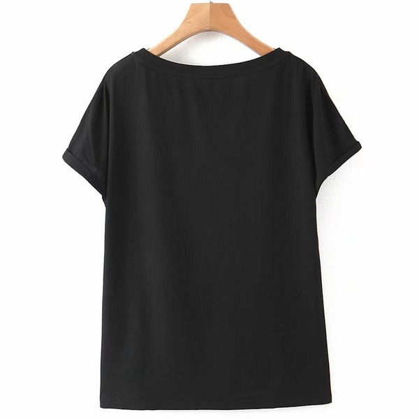 t shirt round neck wild black fresh loose short sleeve simple female t-shirt elegant chic summer women's, White
t shirt round neck wild black fresh loose short sleeve simple female t-shirt elegant chic summer women's, White