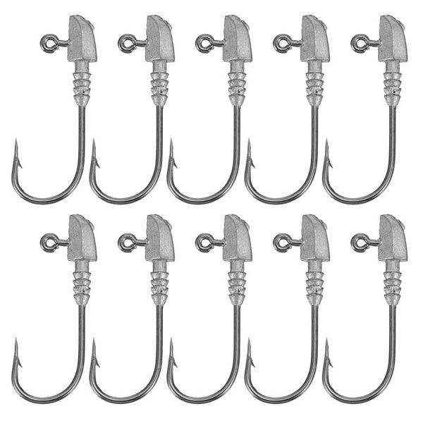 10pcs practical lead head fish hook sturdy fishing bait outdoor gear hooks
10pcs practical lead head fish hook sturdy fishing bait outdoor gear hooks