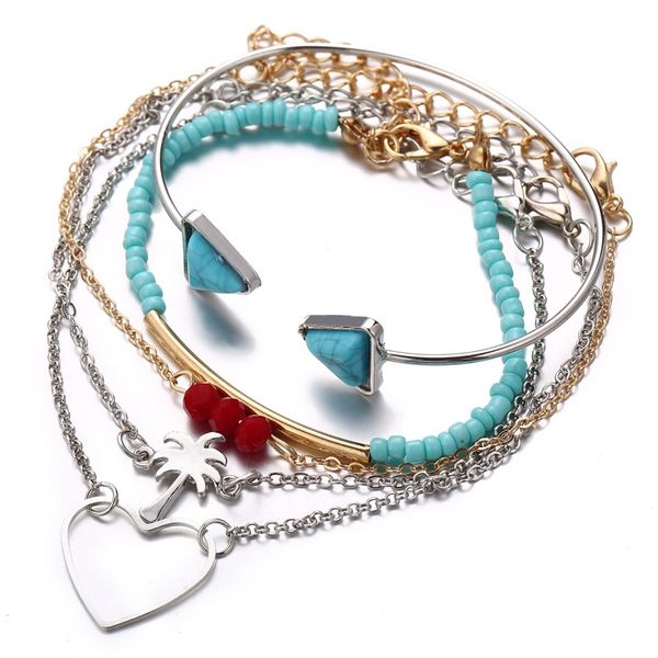 marble geometric chain bracelets fashion metal turquoise red beads personality love triangle opening multilayer simple temperament wild wris, Black
marble geometric chain bracelets fashion metal turquoise red beads personality love triangle opening multilayer simple temperament wild wris, Black