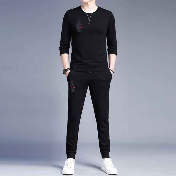 trend fashion autumn classic simple men's slim sweater leisure two piece set 8390, Black
trend fashion autumn classic simple men's slim sweater leisure two piece set 8390, Black