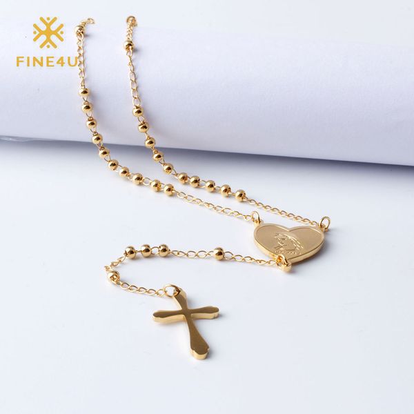 necklaces pendants fine4u n108 jesus christ crucifix for women 316l stainless steel long rosary beads virgin mary heart, Silver
necklaces pendants fine4u n108 jesus christ crucifix for women 316l stainless steel long rosary beads virgin mary heart, Silver