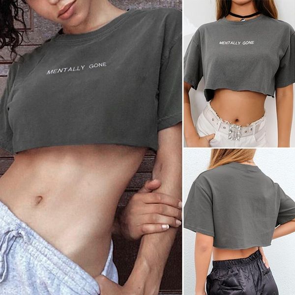 women cropped letter print o-neck t-shirt loose short sleeve streetwear summer knitted tee shirt women's, White
women cropped letter print o-neck t-shirt loose short sleeve streetwear summer knitted tee shirt women's, White