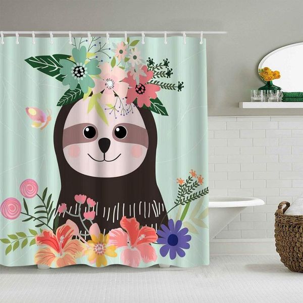 shower curtain sloth cute cartoon animal botanical art flower nature smile summer wild waterproof bath liners hooks included
shower curtain sloth cute cartoon animal botanical art flower nature smile summer wild waterproof bath liners hooks included