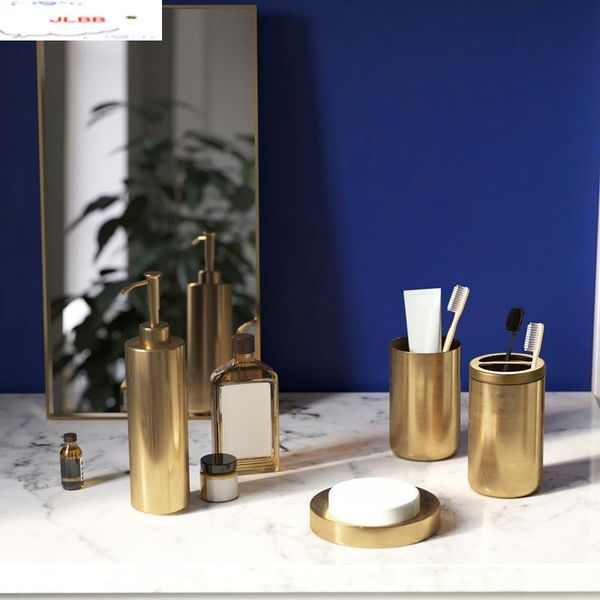 stainless steel bathroom kit household items wash set toothbrush cup golden five-piece suit holder bath accessory
stainless steel bathroom kit household items wash set toothbrush cup golden five-piece suit holder bath accessory