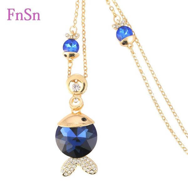 pendant necklaces fnsn fashion necklace women gold colour zinc alloy fish long 2021 crystal jewelry for gift, Silver
pendant necklaces fnsn fashion necklace women gold colour zinc alloy fish long 2021 crystal jewelry for gift, Silver