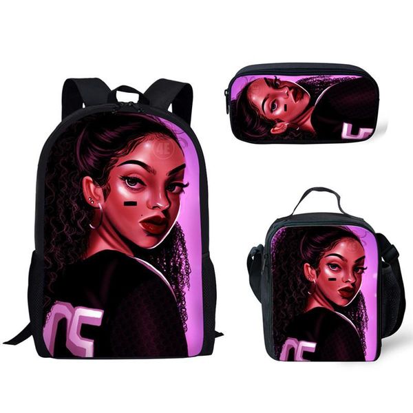 fashion black girls custom pattern school bags for kids 3pcs bag set children bookbags students rucksack
fashion black girls custom pattern school bags for kids 3pcs bag set children bookbags students rucksack