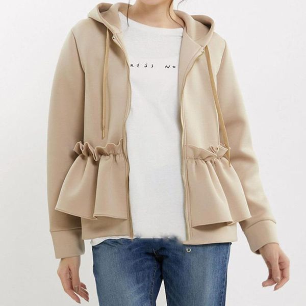 women's hoodies & sweatshirts sweatshirt 2021 women fashion design lace hem solid color hooded korean autumn winter outwear thick slim, Black
women's hoodies & sweatshirts sweatshirt 2021 women fashion design lace hem solid color hooded korean autumn winter outwear thick slim, Black