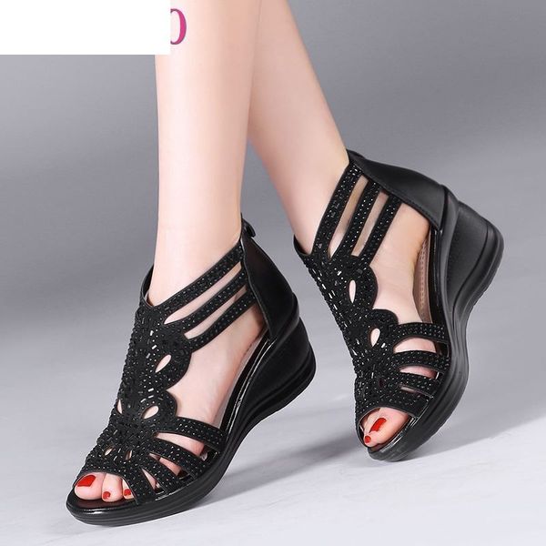 sandals 2021 summer hollow out comfortable wedges women large size 41 female genuine leather open toe cowhide diamond shoes cccl, Black
sandals 2021 summer hollow out comfortable wedges women large size 41 female genuine leather open toe cowhide diamond shoes cccl, Black