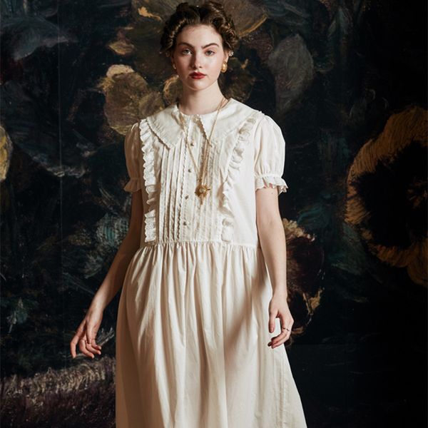 women's sleepwear woman summer cotton nightgown elegant night short sleeve nightgowns european medieval style ladies 7jbc, Black;red
women's sleepwear woman summer cotton nightgown elegant night short sleeve nightgowns european medieval style ladies 7jbc, Black;red