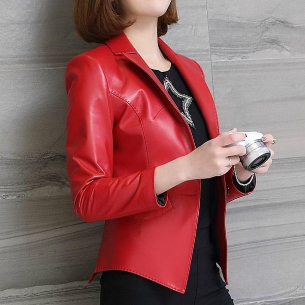 women's leather & faux genuine jackets women montone natural sheepskin coat female slim short outwear spring autumn clothes lwl2554444, Black
women's leather & faux genuine jackets women montone natural sheepskin coat female slim short outwear spring autumn clothes lwl2554444, Black