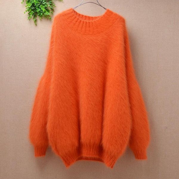 female winter thick warm sweet oversized plush mink cashmere long lantern sleeves angora fur loose pullover sweater coat jacket women's, White;black
female winter thick warm sweet oversized plush mink cashmere long lantern sleeves angora fur loose pullover sweater coat jacket women's, White;black