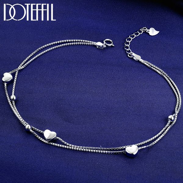 doteffil 925 sterling silver anklet woman charm heart pendant 100% silver anklet 3mm bead luxury jewelry, Red;blue
doteffil 925 sterling silver anklet woman charm heart pendant 100% silver anklet 3mm bead luxury jewelry, Red;blue