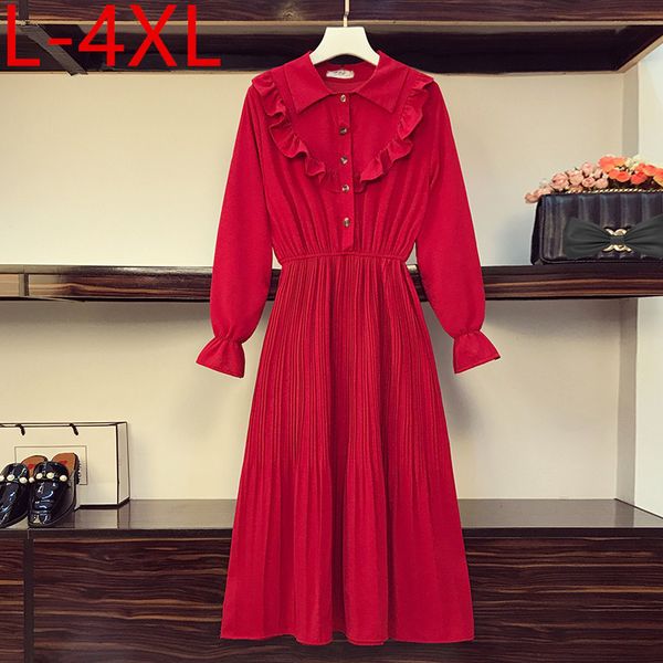 l-4xl plus size autumn turn-down collar women casual shirt dress long sleeve ruffles patchwork loose pleated dresses s229 210428, White
l-4xl plus size autumn turn-down collar women casual shirt dress long sleeve ruffles patchwork loose pleated dresses s229 210428, White