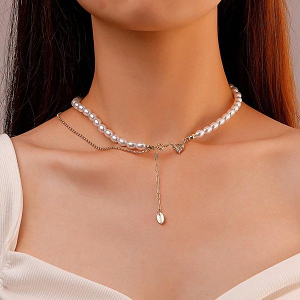 pendant necklaces luxury pearl stone shell necklace for women summer star heart chain choker bohemian jewelry gift, Silver
pendant necklaces luxury pearl stone shell necklace for women summer star heart chain choker bohemian jewelry gift, Silver