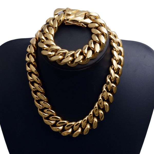 mens gold cuban link chains hip hop jewelry 22m stainless steel bracelets necklace, Silver
mens gold cuban link chains hip hop jewelry 22m stainless steel bracelets necklace, Silver
