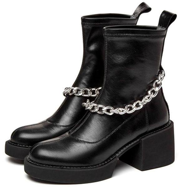 dress shoes fanyuan punk metal decoration woman 2021 autumn genuine leather low heels pumps female concise working women ankle boots, Black
dress shoes fanyuan punk metal decoration woman 2021 autumn genuine leather low heels pumps female concise working women ankle boots, Black