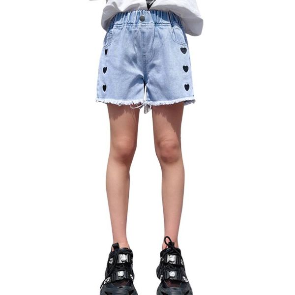 girls short jeans heart pattern girl summer child ripped kids casual style children's clothing, Blue
girls short jeans heart pattern girl summer child ripped kids casual style children's clothing, Blue