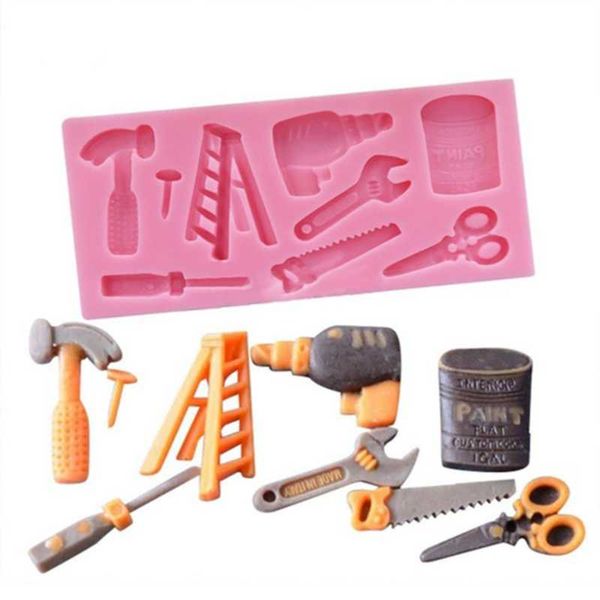 baking moulds hammer pliers ladder tools diy fondant cake chocolate silicone mold 
baking moulds hammer pliers ladder tools diy fondant cake chocolate silicone mold