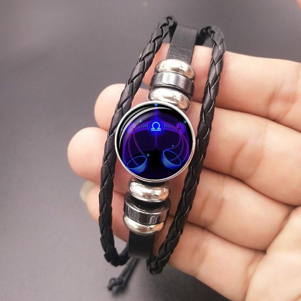 bangle 12 constellation charm bracelet fashion multilayer weave leather gifts for boys girls, Black
bangle 12 constellation charm bracelet fashion multilayer weave leather gifts for boys girls, Black