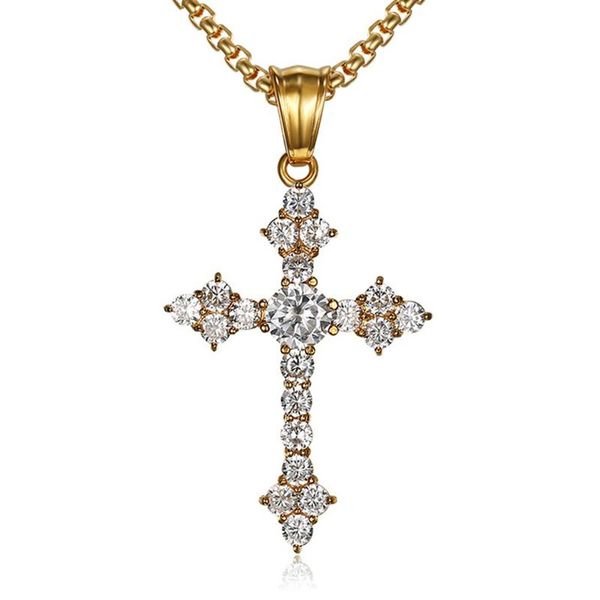 pendant necklaces cubic zirconia cross pendants for women gold color 316l stainless steel crystal small lady's fashion jewelry, Silver
pendant necklaces cubic zirconia cross pendants for women gold color 316l stainless steel crystal small lady's fashion jewelry, Silver
