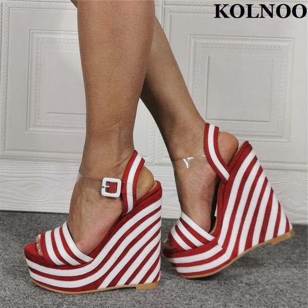 sandals kolnoo elegant handmade women wedge heel strips pvc ankle strap peep-toe evening party prom fashion daily wear shoes, Black
sandals kolnoo elegant handmade women wedge heel strips pvc ankle strap peep-toe evening party prom fashion daily wear shoes, Black