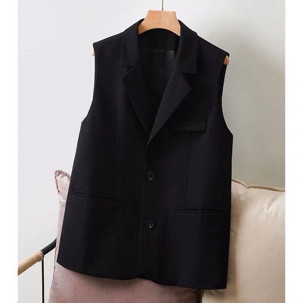 women spring summer vintage suit vest ladies plus size notched single breasted waistcoat female casual sleeveless i596 women's vests, Black;white
women spring summer vintage suit vest ladies plus size notched single breasted waistcoat female casual sleeveless i596 women's vests, Black;white