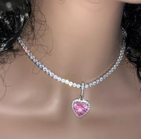 chokers 6 colorful cz heart pendant 3mm 5a cubic zirconia tennis chain women necklace iced out bling jewelry 16" 18", Golden;silver
chokers 6 colorful cz heart pendant 3mm 5a cubic zirconia tennis chain women necklace iced out bling jewelry 16" 18", Golden;silver