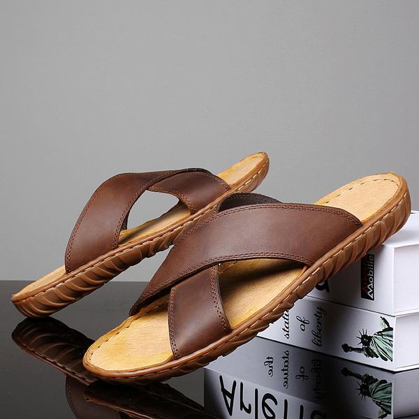 slippers big size 38-48 genuine cow leather slides for men trend summer beach slipper casual shoes slide brown sandals man, Black
slippers big size 38-48 genuine cow leather slides for men trend summer beach slipper casual shoes slide brown sandals man, Black