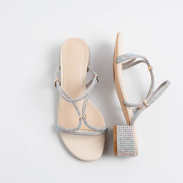 summer fashion bling sandals slip on med heels concise slides woman slipper square heel beach shoes, Black
summer fashion bling sandals slip on med heels concise slides woman slipper square heel beach shoes, Black