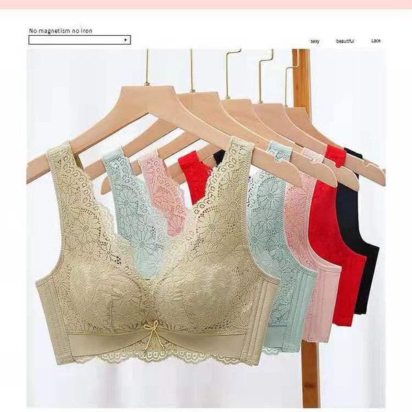 bras non magnetic no steel ring underwear female modal nelli high elastic breathable side than gathered adjustable bra style, Red;black
bras non magnetic no steel ring underwear female modal nelli high elastic breathable side than gathered adjustable bra style, Red;black