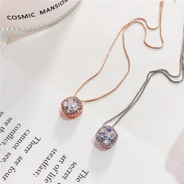 charmwin short necklaces for women pendant fashion luxury cubic zirconia square clavicle chain necklace, Silver
charmwin short necklaces for women pendant fashion luxury cubic zirconia square clavicle chain necklace, Silver