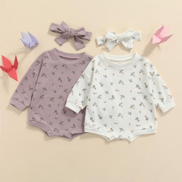 rompers baby girl long sleeve romper + bow headband flower print classic round neck born spring clothing, Blue
rompers baby girl long sleeve romper + bow headband flower print classic round neck born spring clothing, Blue
