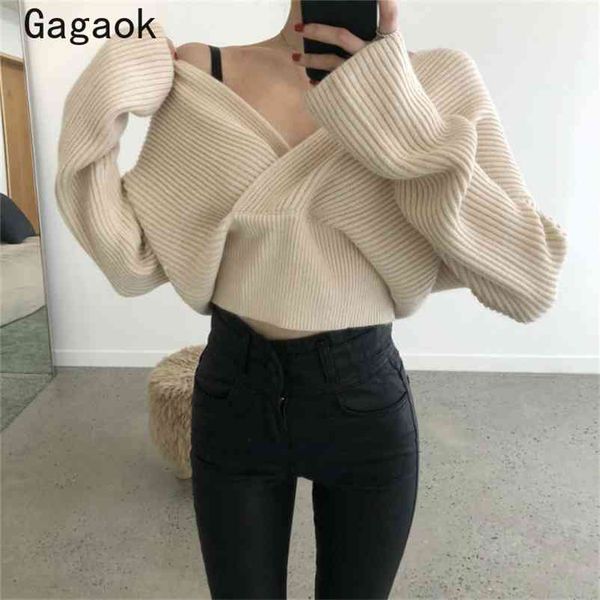office lady korean chic sweaters women spring autumn v-neck knitted outwear warm wild fashion pullover k3991 210531, White;black
office lady korean chic sweaters women spring autumn v-neck knitted outwear warm wild fashion pullover k3991 210531, White;black