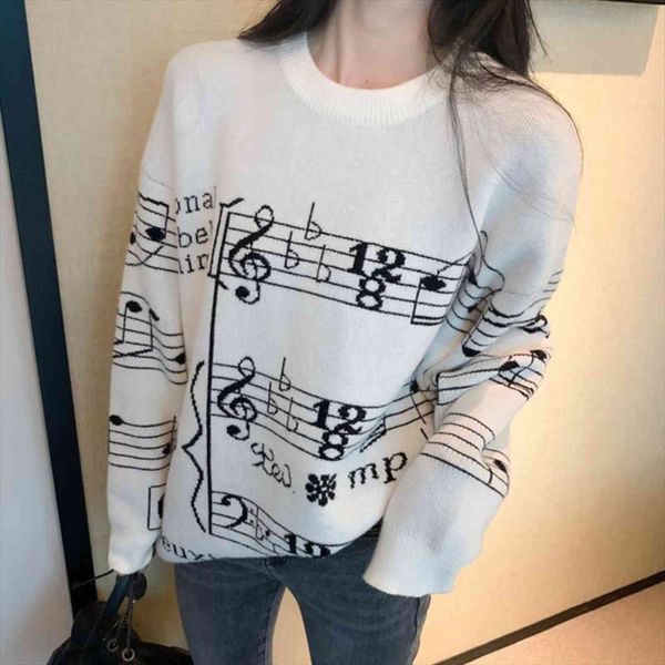 autumn winter women musical note sweater christamas pullovers femme music pull nouveaute, White;black
autumn winter women musical note sweater christamas pullovers femme music pull nouveaute, White;black